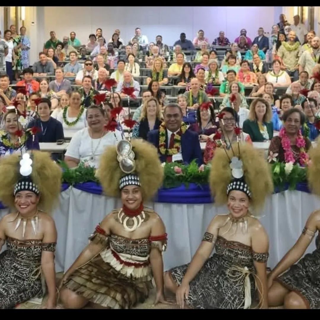 Samoa  Conference opening event with people in traditional costume